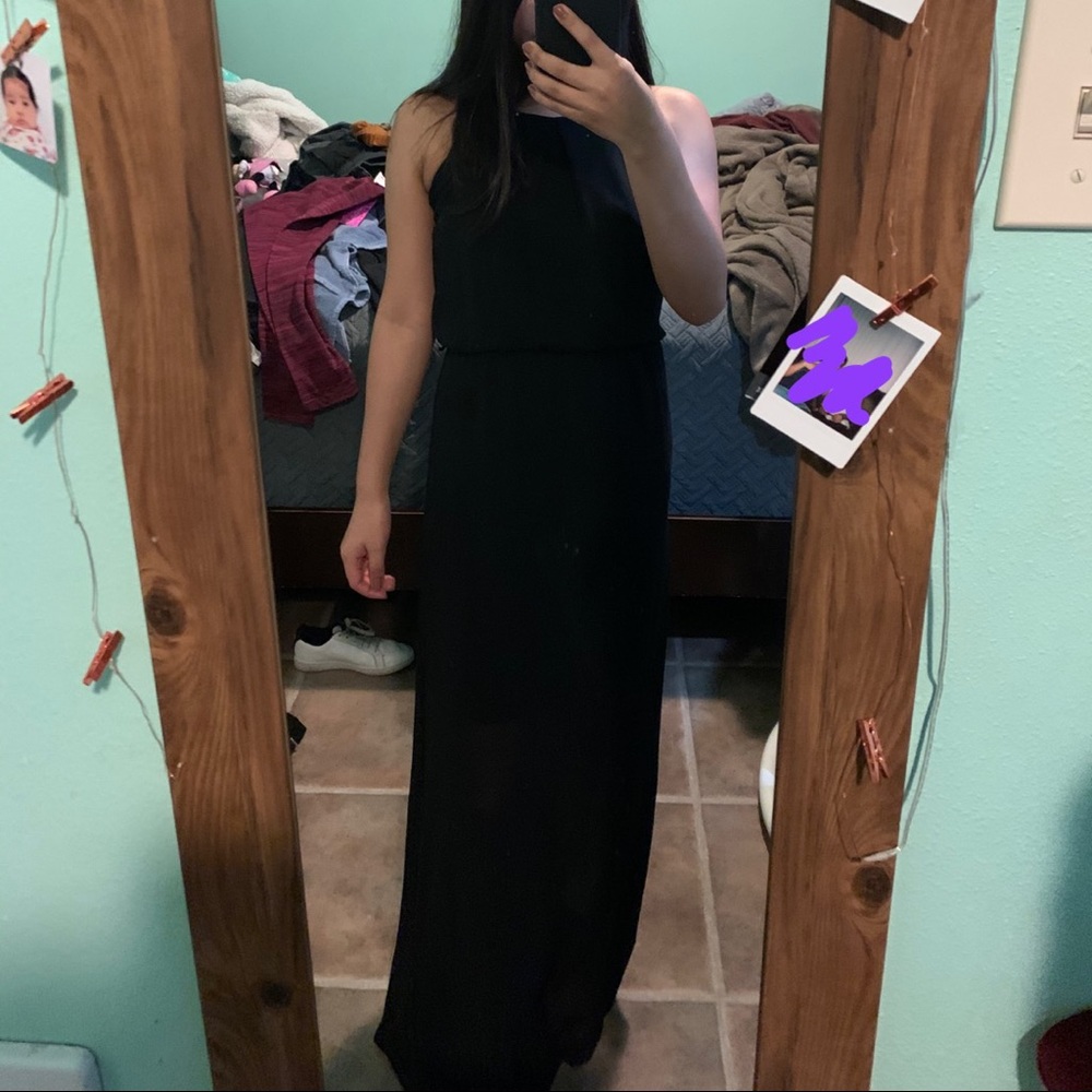 Halter black dress